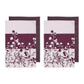 Ladelle Set of 4 Homespun Flower Cotton Kitchen Tea Towels 50 x 70 cm Mulberry