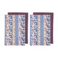 Ladelle Set of 4 Homespun Cotton Kitchen Tea Towels 50 x 70 cm Mulberry
