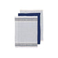 Ladelle Set of 3 Professional Series III Cotton Kitchen Tea Towels Navy 50 x 70 cm