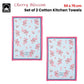 Ashdene Set of 2 Cherry Blossom Cotton Kitchen Tea Towels 50 x 70 cm