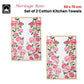 Ashdene Set of 2 Heritage Rose Cotton Kitchen Tea Towels 50 x 70 cm