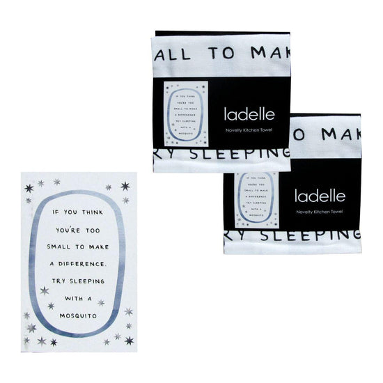 Ladelle Set of 2 Cotton Tea Towels Make a Difference