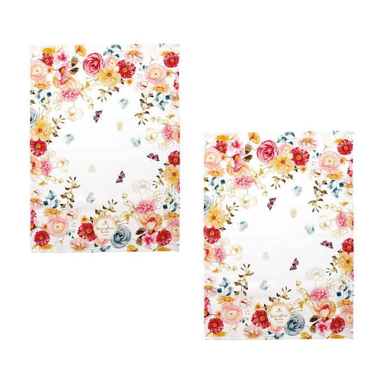 Ashdene Set of 2 Springtime Soiree Cotton Kitchen Tea Towels 50 x 70 cm