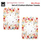 Ashdene Set of 2 Springtime Soiree Cotton Kitchen Tea Towels 50 x 70 cm