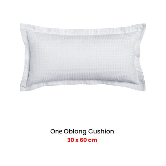 Platinum Collection Ascot White Oblong Filled Cushion 30 x 60cm