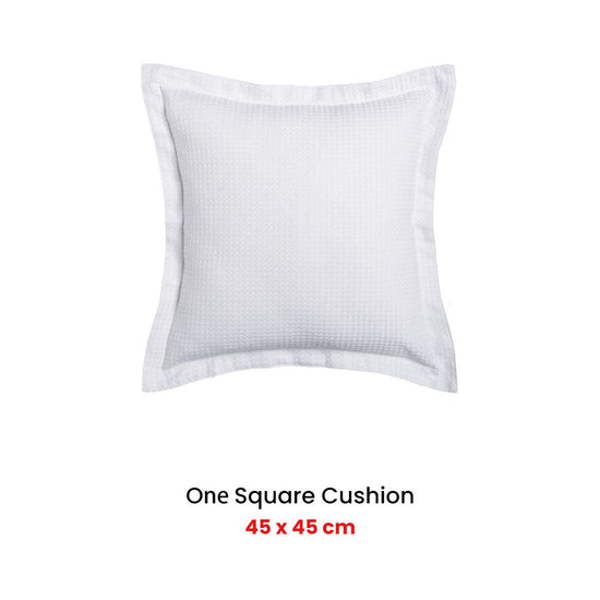 Platinum Collection Ascot White Square Filled Cushion 45 x 45cm