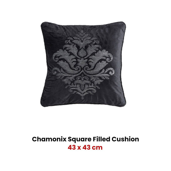 Davinci Chamonix Silver Square Filled Cushion 43 x 43cm