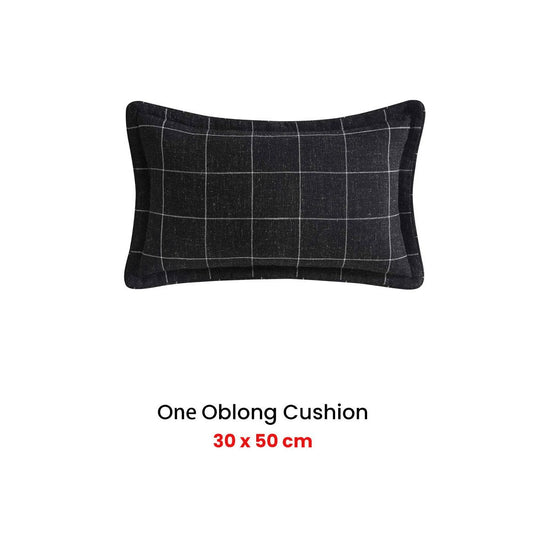 Private Collection Fitzgerald Coal Oblong Filled Cushion 30 x 50cm