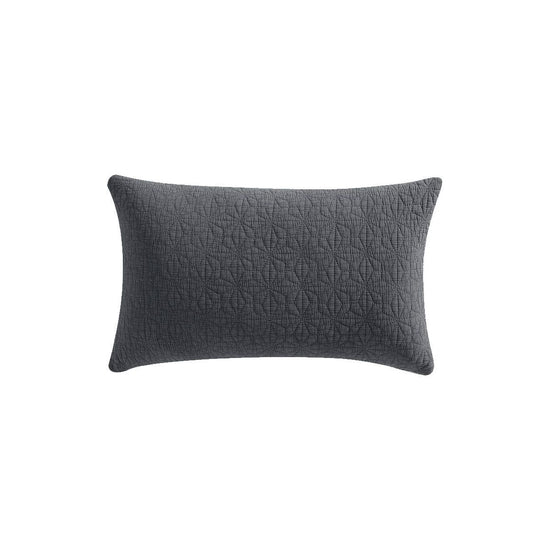 Platinum Collection Kayo Charcoal 100% Cotton Oblong Filled Cushion 30 x 50cm