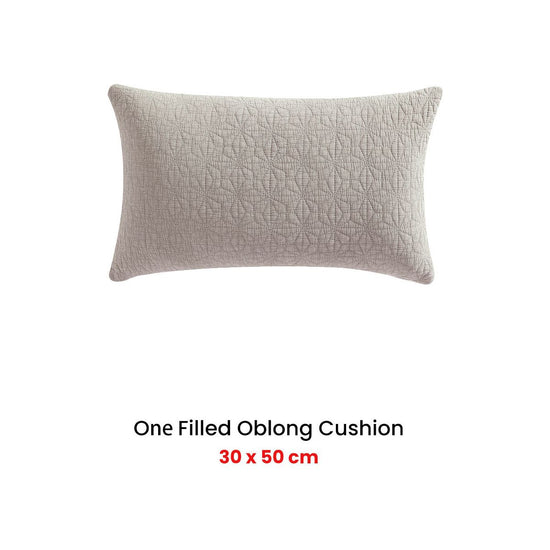 Platinum Collection Kayo Linen 100% Cotton Oblong Filled Cushion 30 x 50cm