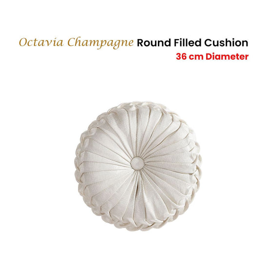 Davinci Octavia Champagne Round Cushion 36cm Diameter