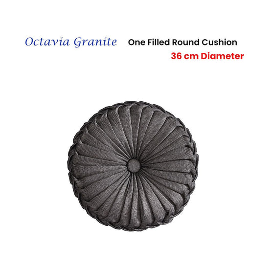 Davinci Octavia Granite Round Cushion 36cm Diameter