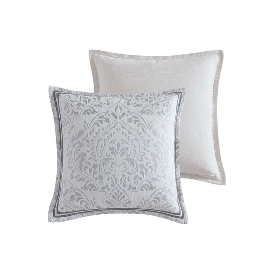 Davinci Pair of Alexander Silver European Pillowcases 65 x 65cm