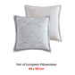 Davinci Pair of Alexander Silver European Pillowcases 65 x 65cm