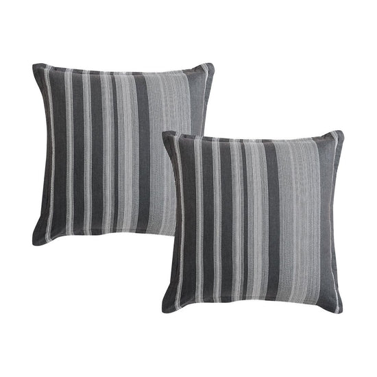 Platinum Collection Pair of Hunter Charcoal European Pillowcases 65 x 65cm