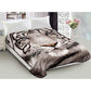 800GSM Luxury Reversible Animal Pattern Mink Blanket Queen 200 x 240 cm Blue-eyed Tiger