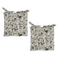 Set of 2 Cotton Cover Chair Pads 40 x 40 cm Arc de Triomphe