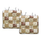 Lylac Homeware Petal Delights Set of 2 Cotton Chair Pads Mia Brown