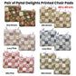Lylac Homeware Petal Delights Set of 2 Cotton Chair Pads Mia Brown