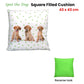 Georges Fine Linens Georges Fine Linens Spot the Dog Square Filled Cushion 43 x 43 cm