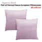 Alastairs Augusta Blush Pair of Flannel Fleece European Pillowcases