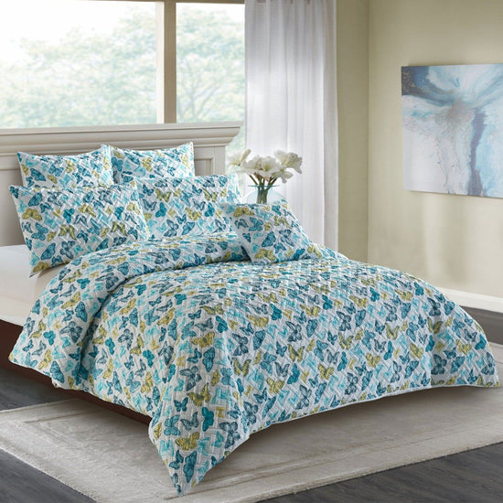 Georges Fine Linens Butterfly Quilt Cover Set - Queen