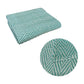 Sia Herringbone Sea Green 100% Cotton Texture Throw Rug 125 x 150 cm