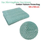 Sia Herringbone Sea Green 100% Cotton Texture Throw Rug 125 x 150 cm