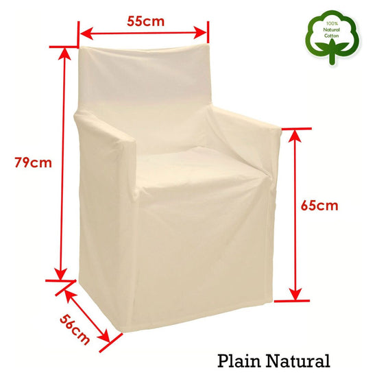 Rans Alfresco 100% Cotton Director Chair Cover - Plain Natural