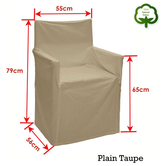 Rans Alfresco 100% Cotton Director Chair Cover - Plain Taupe