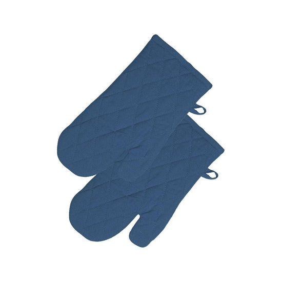 Rans Manhattan Blue Cotton Set of 2 Oven Gloves