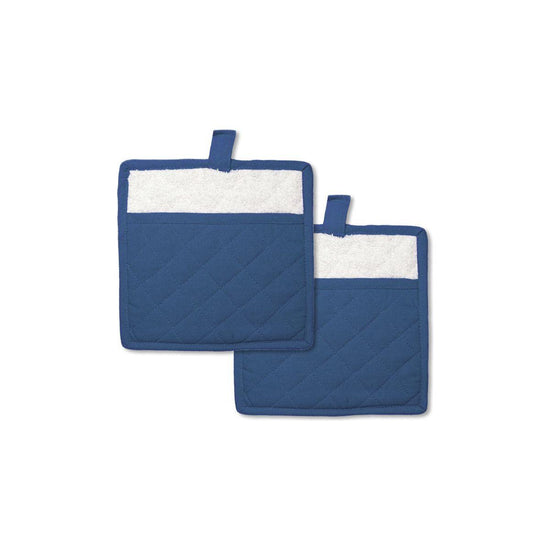 Rans Manhattan Blue Cotton Set of 2 Pot Holders