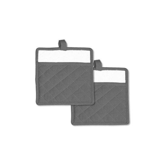 Rans Manhattan Charcoal Cotton Set of 2 Pot Holders