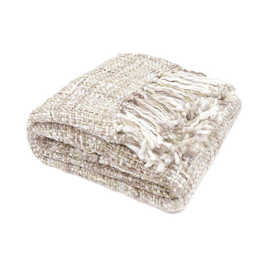 Rans Oslo Knitted Weave Throw 127x152cm - Natural Beauty