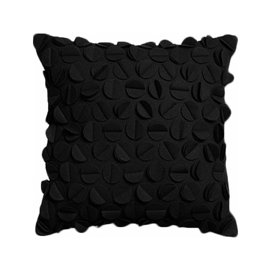 Rapee Petal Filled Cushion - Black