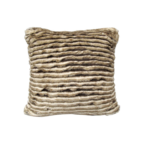 Rapee Bobcat Faux Fur Cushion Cover - Sand 45 x 45 cm