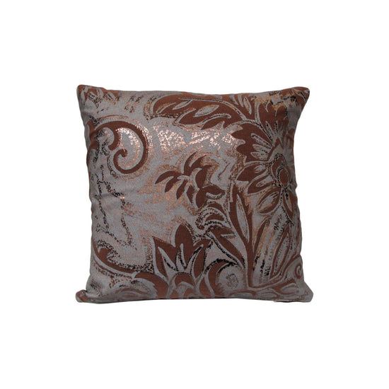 Rapee Moonlight Chocolate Metallic Print Cushion Cover 43 x 43 cm