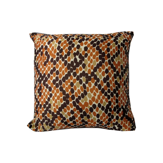 Rapee Morocco Hive Orange Faux Silk Cushion Cover 45 x 45 cm