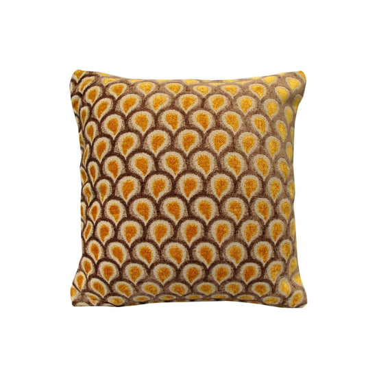 Rapee Peacock Texture Cushion Cover - Gold 45 x 45 cm