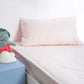 Minikins Junior Cotton Combo Fitted Sheet Set Baby Pink King Single