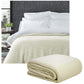 Living @ Home 350gsm 100% Cotton Breathable Waffle Blanket Queen 240 x 255 cm Cream