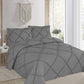 Beverley Charcoal 3 Pce Lightly Quilted Polyester Cotton Coverlet Set Queen