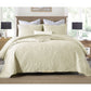 Cotton Rich Lightly Quilted Coverlet Set Royale Cream Queen