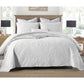 Cotton Rich Lightly Quilted Coverlet Set Royale White King