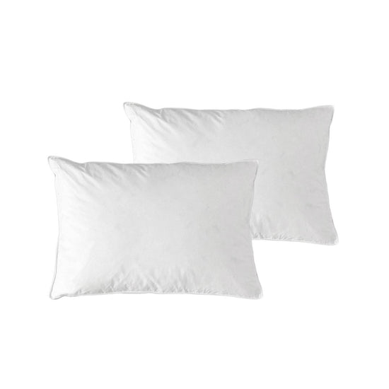 At Home Homewares Pack of 2 Standard Machine Washable Feather Pillows 45 x 70 +13 cm