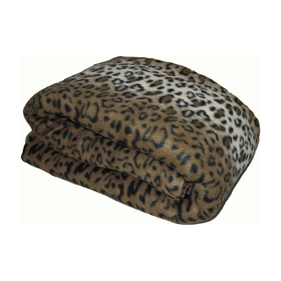 Elements 240GSM Polar Fleece Blanket 220cm x 240cm Leopard - Queen