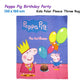 Peppa Pig Birthday Party Printed Polar Fleece Throw Rug 130 x 160 cm