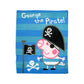 Peppa Pig George the Pirate Printed Polar Fleece Throw Rug 130 x 160 cm