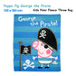 Peppa Pig George the Pirate Printed Polar Fleece Throw Rug 130 x 160 cm
