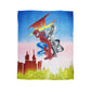 Spiderman Printed Polar Fleece Throw Rug 130 x 160 cm